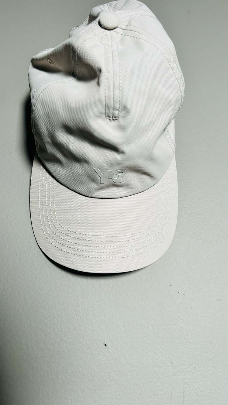 Y-3 Adidas Yohji Yamamoto Nylon Cap Off White. Pc118